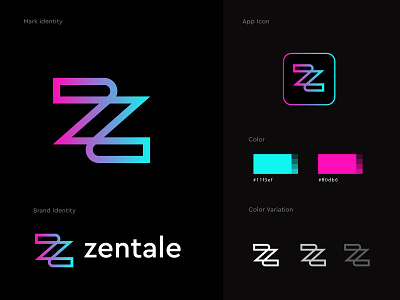 modern z letter logo line art logo