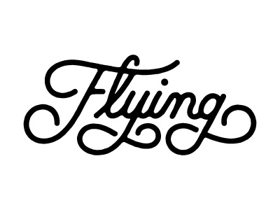Flying custom flying logotype script type