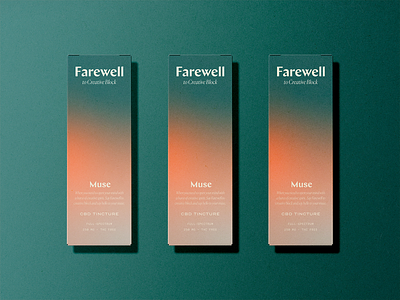 Farewell CBD branding cbd design gradient packaging typography