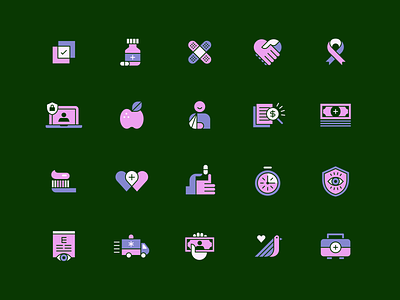 Health Insurance Icons apple eyes hands health icon set icons insurance pills