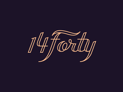 14Forty Bar custom type logotype script typography
