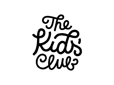The Kids' Club club custom type kids logotype script