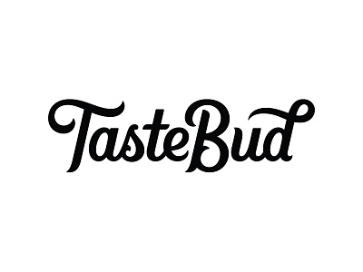TasteBud custom type lettering logo logotype script type