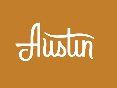 Austin Type austin custom type lettering script texas type