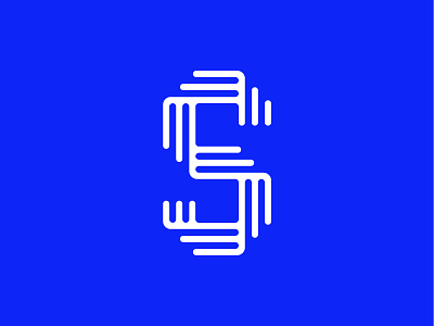 Letter S letter lines logo logotype monogram s strokes type