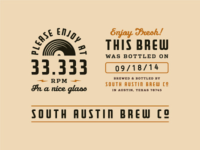 Brewery Leftovers No. 2 austin beer brewery packaging record texas vinyl