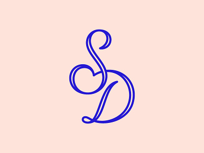 SD custom type lettering ligature monogram script typography
