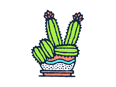 ✌️ cactus doodle peace southwest