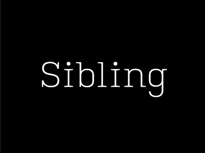 Sibling Logotype custom type logo logotype people person serif