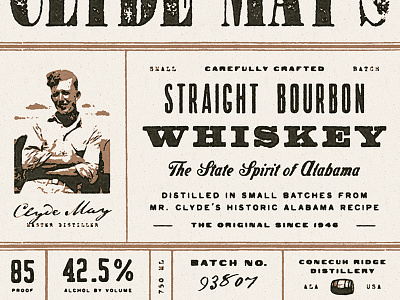 CM Label Leftover badge label outlaw packaging poster stamp texture typography whiskey woodtype