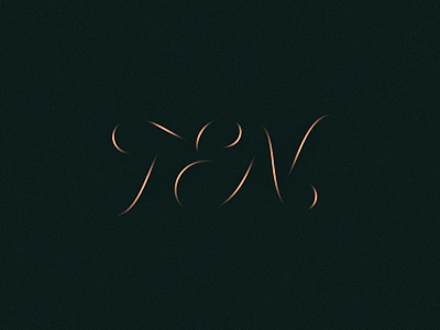 Ten script typography