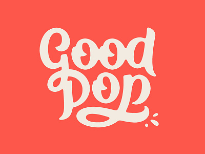 GoodPop Type good ligature logotype pop popsicle script typography
