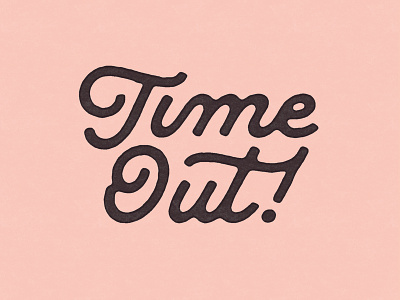 Time Out custom type ligature script time typography