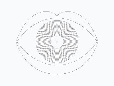 Afterhours Concept eye care illustration lips music poster record