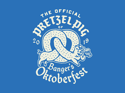 Pretzel Pig™ beer illustration oktoberfest pig pretzel tshirt typogaphy