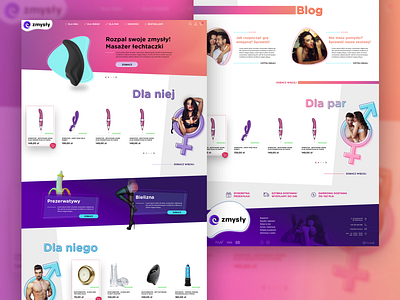 eZmysły Design Online Store design e commerce layout online store sex shop ui ux website