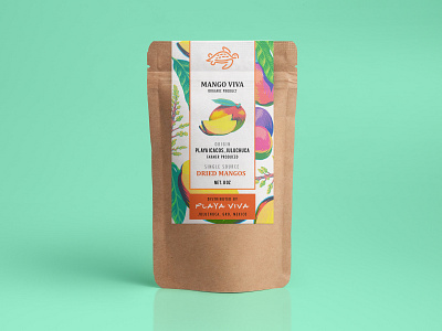 Playa Viva - Mangos branding dried mangos illustration label design mango mexico packaging packaging design pattern