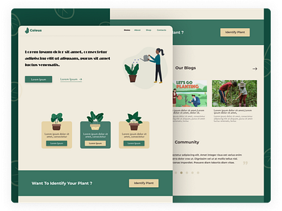 Landing Page For Plant Care Website