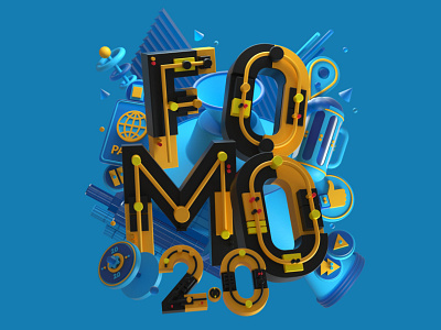 Men's Health USA - FOMO 2.0 April 2021 3d 3dillustration balance colors design digitalart illustration shapes type typogaphy