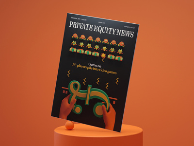 Private Equity News Cover - Game On 3d 3dillustration art direction art director balance colors cover digitalart editorial illustration games gaming illustration magazine news video games