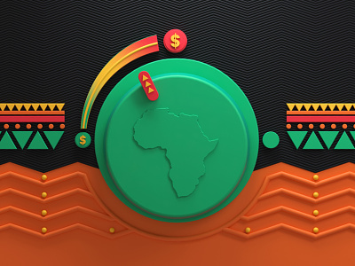 Rest of World - African acquisitions spree 3d 3dillustration acquisitions africa artdirection balance colors currency design digitalart editorial illustration equlibrium illustration illustrator modeling money shapes tech