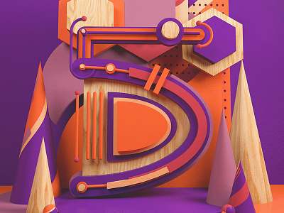Number 5 - Illustrated Alphabet 3d colors illustration illustrator letters photoshop typography