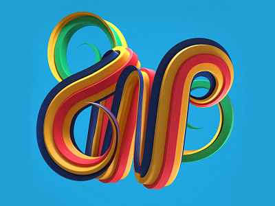Letra W 3d artdirector colors digitalart illustration letters type type art typography