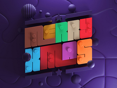 Happy Holidays! 3d artdirection artdirector chirstmas colors digitalart illustration letters type typography
