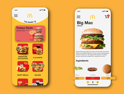 Mc Delivery app Reimagined adobe app design creative illustrator mcdonalds mobile ui uiux
