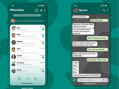 WhatsApp UI Reimagined adobe adobe illustrator app app design reimagine ui uidesign uiux