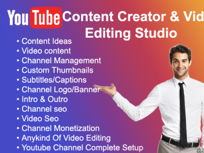 I will be your youtube content creator and video editing studio animation branding design fiverr fiverr.com fiverrgigs illustration logo video editor youtube content creator youtube video editor youtuber