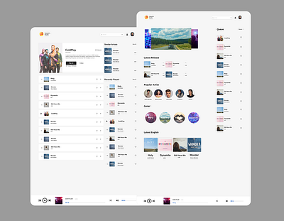 Music Player Design design ui ux web