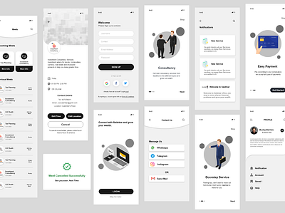 Consultancy Service App Design app design icon illustration illustrator ui ux