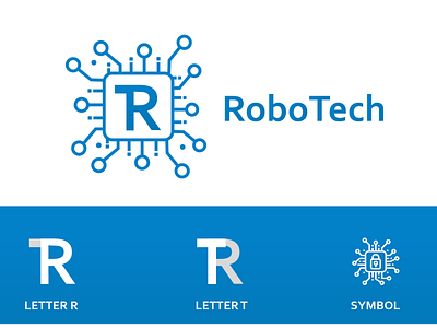 RoboTech Logo Concept branding design flat icon illustration logo logo concept logodesign pattern typography ui web