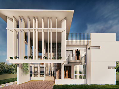 3D render of a Duplex Building 3d architecture design fiverr lumion render