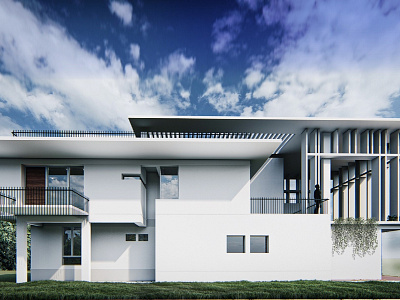 Exterior Render of a Residential Building 3d architecture design exterior design illustration lumion render