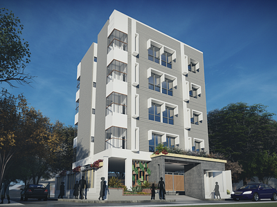 Exterior Render of a Residential Building