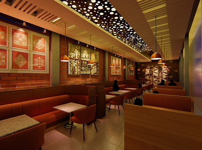 Interior Design and Render of a Restaurant 3d architecture design interior design lumion render restaurant