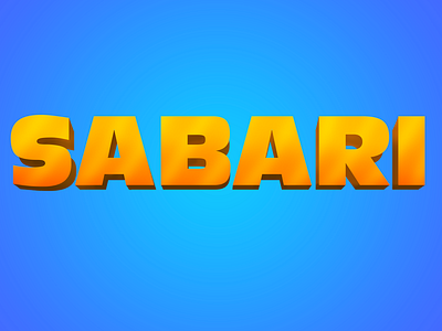 SABARI | Title Design | Branding | Adobe Photoshop 3d adobe animation branding design graphic design illustration logo motion graphics title ui ux vector