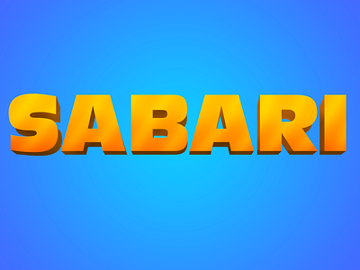 SABARI | Title Design | Branding | Adobe Photoshop