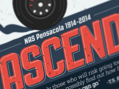 Ascend art illustration navy pensacola poster typography