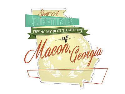 The Ghost of Macon Georgia design georgia illustration music typography