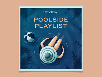 SweetBay Spotify Playlist Cover design illustration playlists pool spotify summer texture
