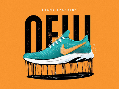 New Shoes ferngully illustration nike procreate texture typography