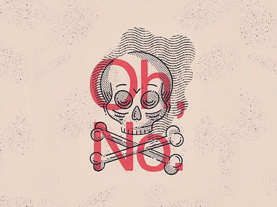 Getting Old dread existential illustration oh no old man skull texture typography