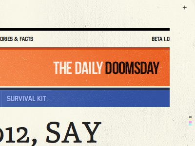 The Daily Doomsday newspaper typography