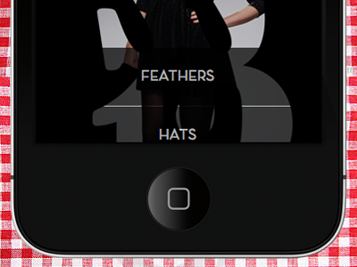 Hathor - Homepage /03 (iOS) black dark fashion ios iphone mobile mobilefirst red responsive rwd
