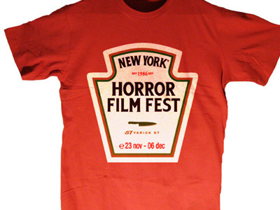 NYC Horror Film Fest blood design film fest horror ketchup nyc tshirt typography