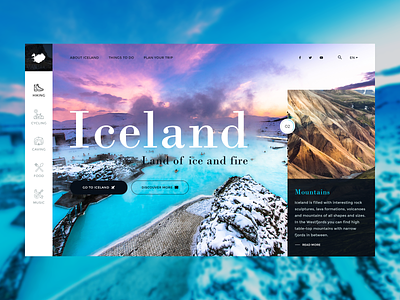 UI Design 003 - Iceland design interface designer graphic iceland imagery travel traveling ui ux design ui design ui kit ui ux user interface ux web design webdesginer