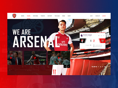 UI Design 004 - Arsenal FC